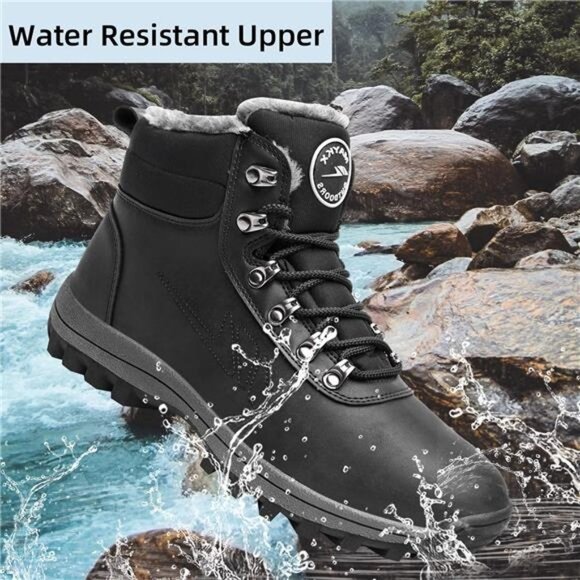 Men\'s Winter Snow Boots Hiking Boots, Black main image 5